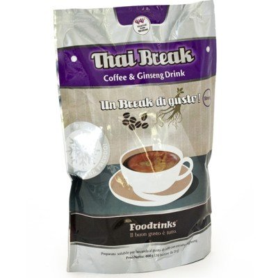 20 Buste Monodose di Thai Break Strong Caffè Ginseng Foodrinks