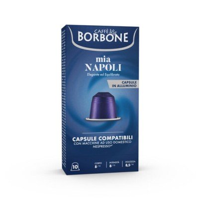 10 caps. Napoli in alluminio Borbone Nespresso
