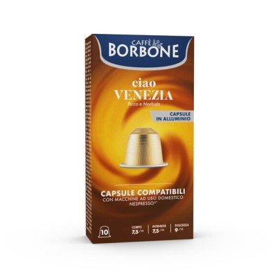 10 caps. Venezia in alluminio Borbone Nespresso
