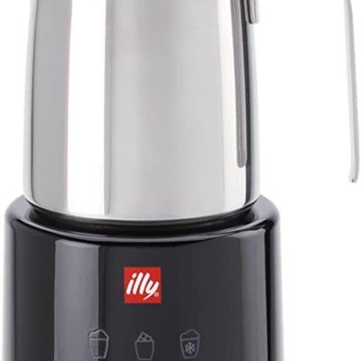1 Montalatte elettrico Illy Milk Frother touch nero lavabile in lavastoviglie