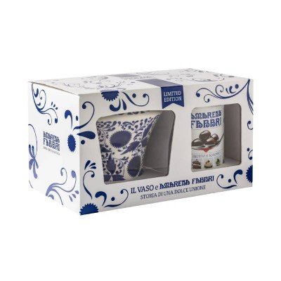 Couvette Vaso in Ceramica + Latta 1.25 Kg Amarene Sciroppate Fabbri