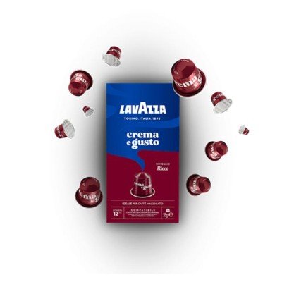 10 Lavazza Crema e Gusto Ricco Alluminio Nespresso