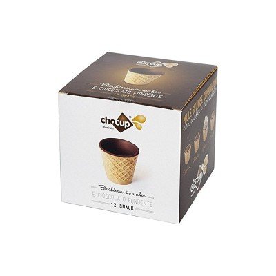 12 Bicchieri in cialda e cioccolato 60ml Foodrinks