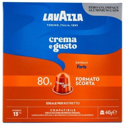 80 Lavazza Crema e Gusto Forte Alluminio Nespresso