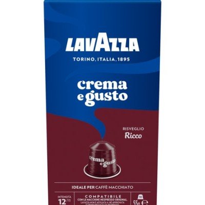 10 Lavazza Crema e Gusto Ricco Alluminio Nespresso