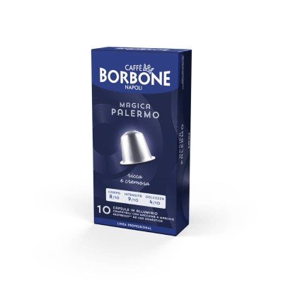 10 caps. Palermo in alluminio Borbone Nespresso