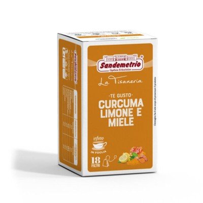 18 Filtro Monodose Infuso The, Curcuma, Limone e Miele Sandemetrio