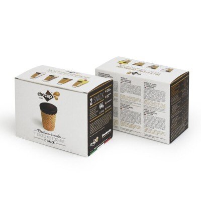 2 Bicchieri in Cialda e Cioccolata 120ml Foodrinks