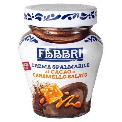 200g Crema Spalmabile Cacao e Caramello Salato Fabbri