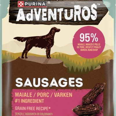 Adventuros High Meat 70g Sauseges n.°1 ingrediente Maiale