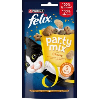 Felix Party Mix 60g Cheezy Formaggi Cheddar, Goud ed Edamer