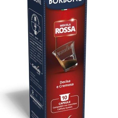10 caps. Red  Borbone Caffitaly