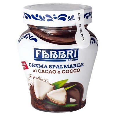 200g Crema Spalmabile Cacao e Cocco Fabbri