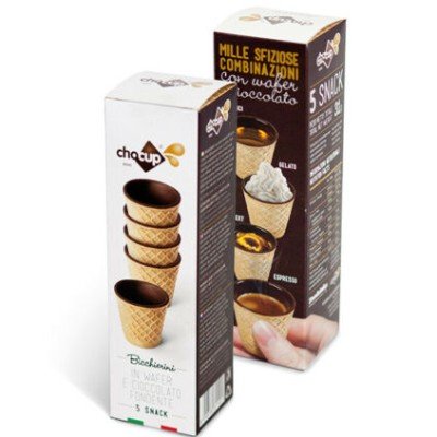 5 Bicchieri in Cialda e Cioccolato 30ml Foodrinks