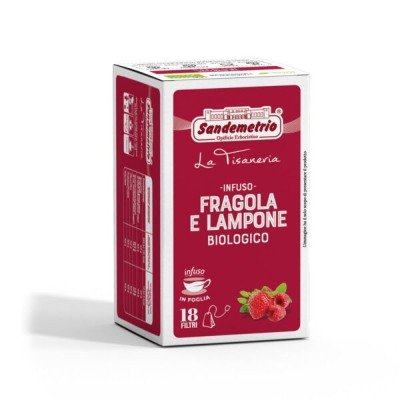 18 Filtro Monodose Infuso Fragola e Lampone Bio Sa ndemetrio