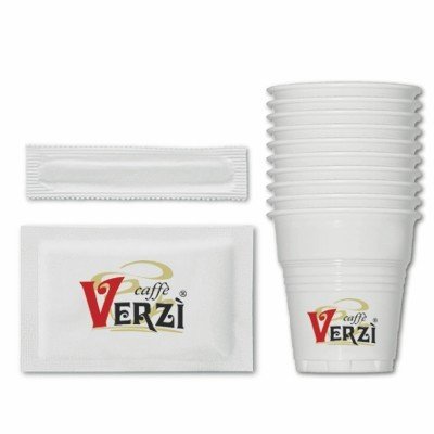 kit 100 bicchierini carta + zucchero Bianco + pale tta Verzì