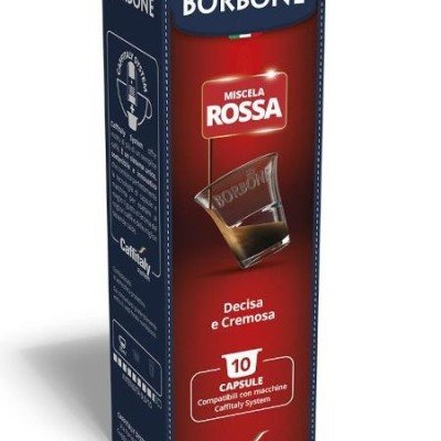 10 caps. Red  Borbone Caffitaly