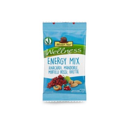 Energy Mix 25 Gr. Anacardi, Mandorle, Mirtilli Ros si e Uvetta NewFactor
