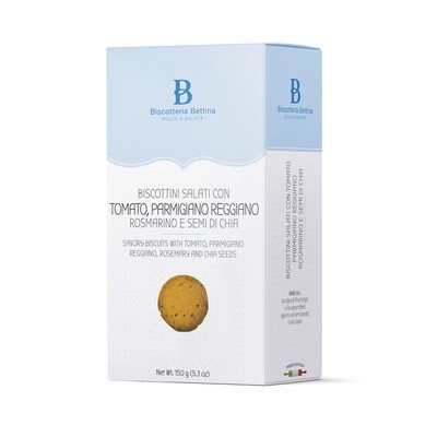 Astuccio 150g -   Biscotti Tomato e Semi di Chia Biscotteria Bettina
