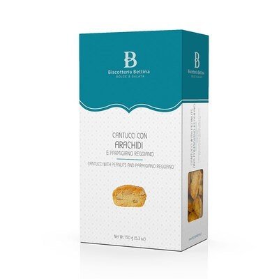 Astuccio 150g -   Cantucci Arachidi e Parmigiano Biscotteria Bettina