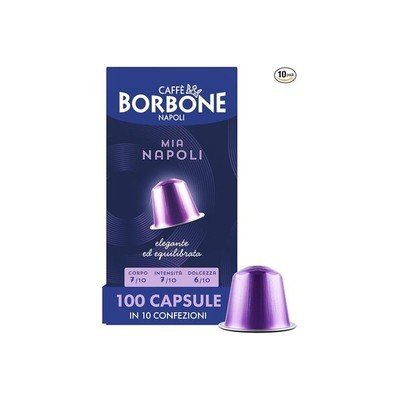 100 Napoli in alluminio Borbone Nespresso   (NB. 10 conf. da 10 caps.)