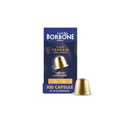 100 Venezia in alluminio  Borbone Nespresso (NB. 10 conf. da 10 caps.)